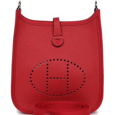 Hermès Evelyne Mini II TPM 16 Vermillion Clemence PHW