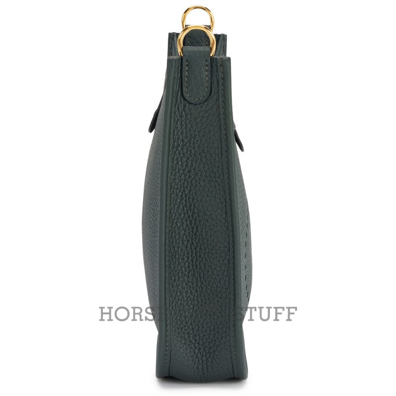 Hermès Evelyne Mini II TPM 16 Vert Fonce Clemence GHW