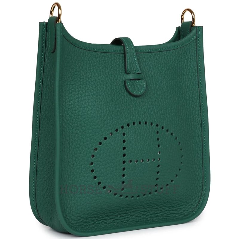 Hermès Evelyne Mini II TPM 16 Vert Moyen Clemence GHW
