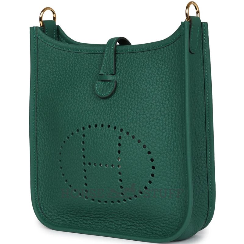 Hermès Evelyne Mini II TPM 16 Vert Moyen Clemence GHW