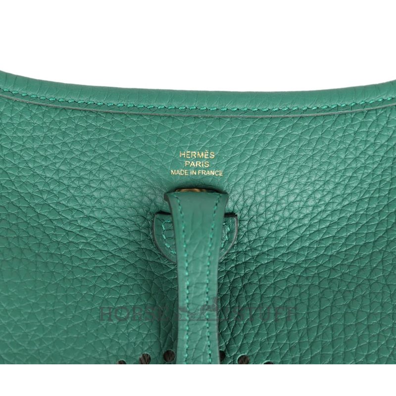 Hermès Evelyne Mini II TPM 16 Vert Moyen Clemence GHW
