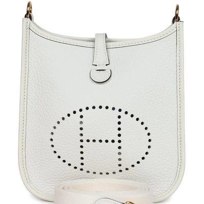 Hermès Evelyne Mini II TPM 16 White Clemence GHW