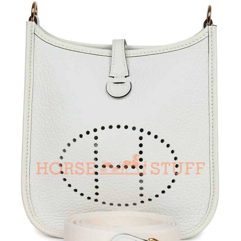 Hermès Evelyne Mini II TPM 16 White Clemence GHW