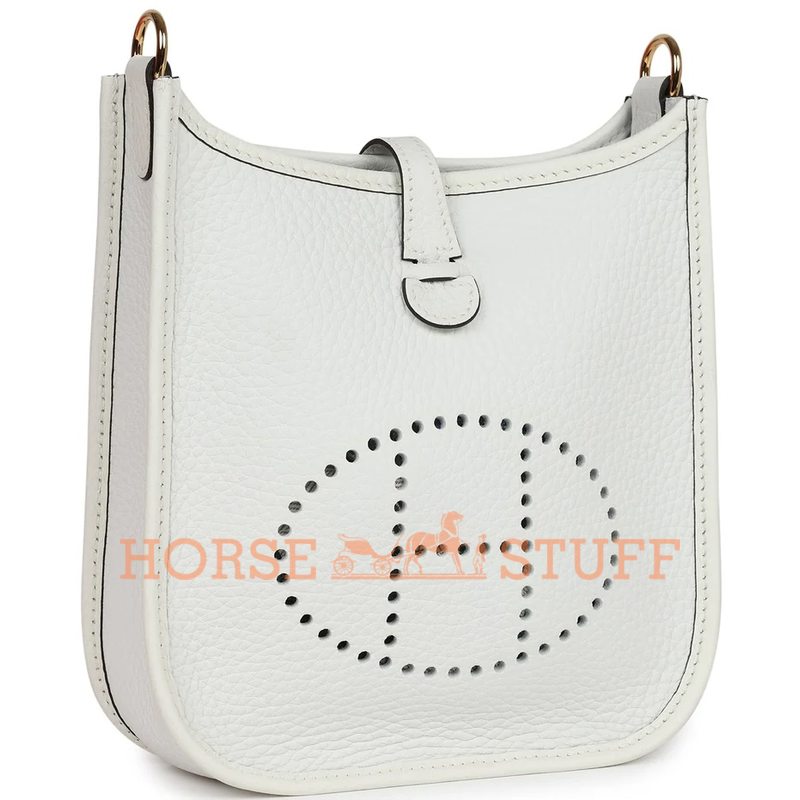 Hermès Evelyne Mini II TPM 16 White Clemence GHW