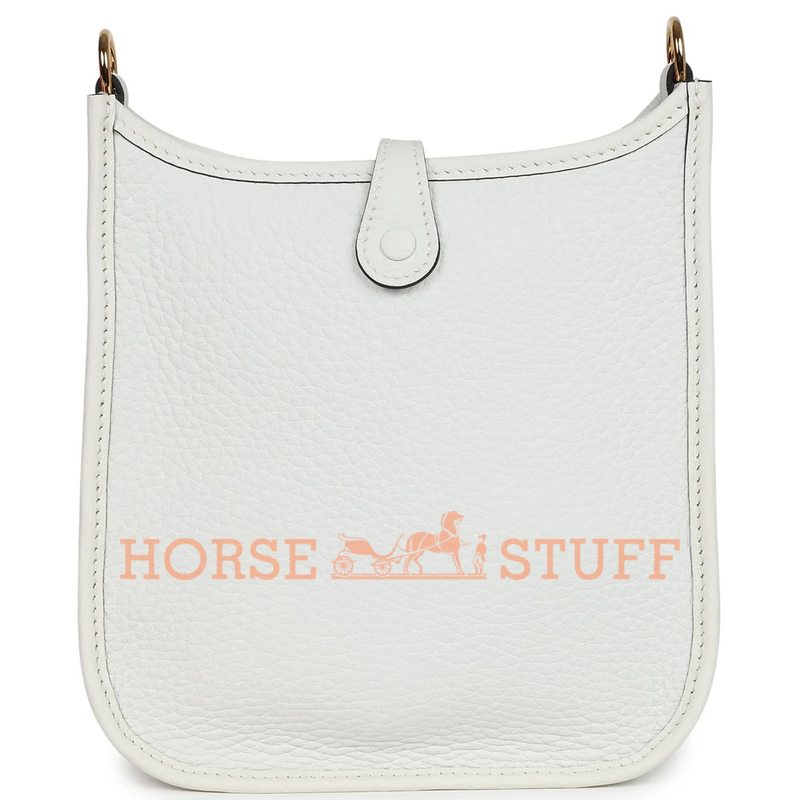 Hermès Evelyne Mini II TPM 16 White Clemence GHW