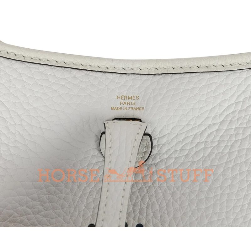 Hermès Evelyne Mini II TPM 16 White Clemence GHW