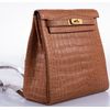 Hermes Kelly Ado II Backpack Gold Matte Crocodile Alligator GHW