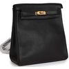 Hermes Kelly Ado II Backpack Black Clemence GHW