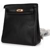 Hermes Kelly Ado II Backpack Black Clemence GHW