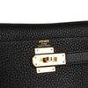 Hermes Kelly Ado II Backpack Black Clemence GHW