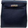 Hermes Kelly Ado II Backpack Blue Nuit Clemence PHW