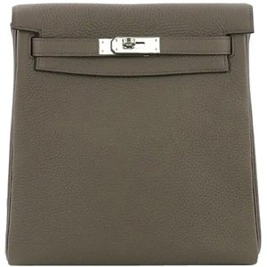 Hermes Kelly Ado II Backpack Etain Clemence PHW