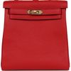 Hermes Kelly Ado II Backpack Rouge Casaque Clemence GHW