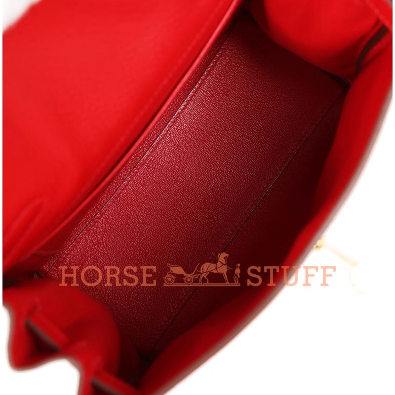 Hermes Kelly Ado II Backpack Rouge Casaque Clemence GHW