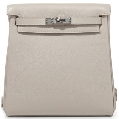 Hermes Kelly Ado II Backpack Gris Perle Evercolor PHW