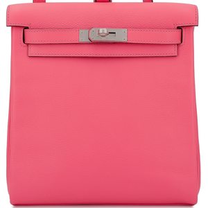 Hermes Kelly Ado II Backpack Rose Azalee Evercolor PHW