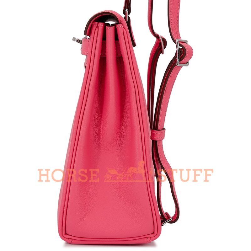 Hermes Kelly Ado II Backpack Rose Azalee Evercolor PHW