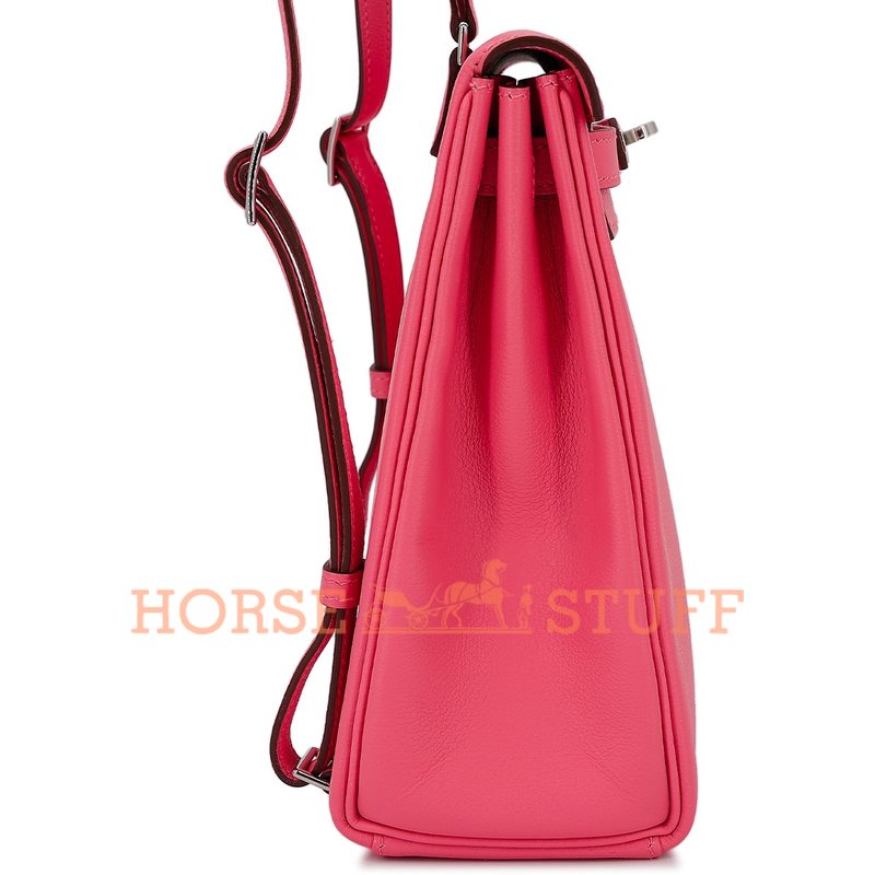 Hermes Kelly Ado II Backpack Rose Azalee Evercolor PHW