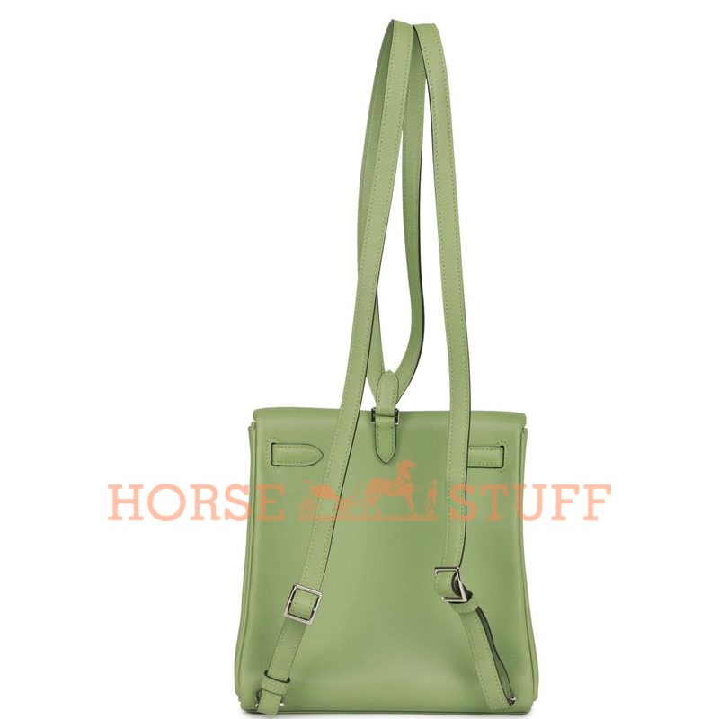 Hermes Kelly Ado II Backpack Vert Criquet Evercolor PHW