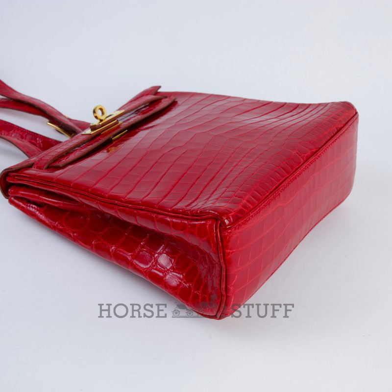Hermes Kelly Ado II Backpack Braise Shiny Crocodile Niloticus GHW