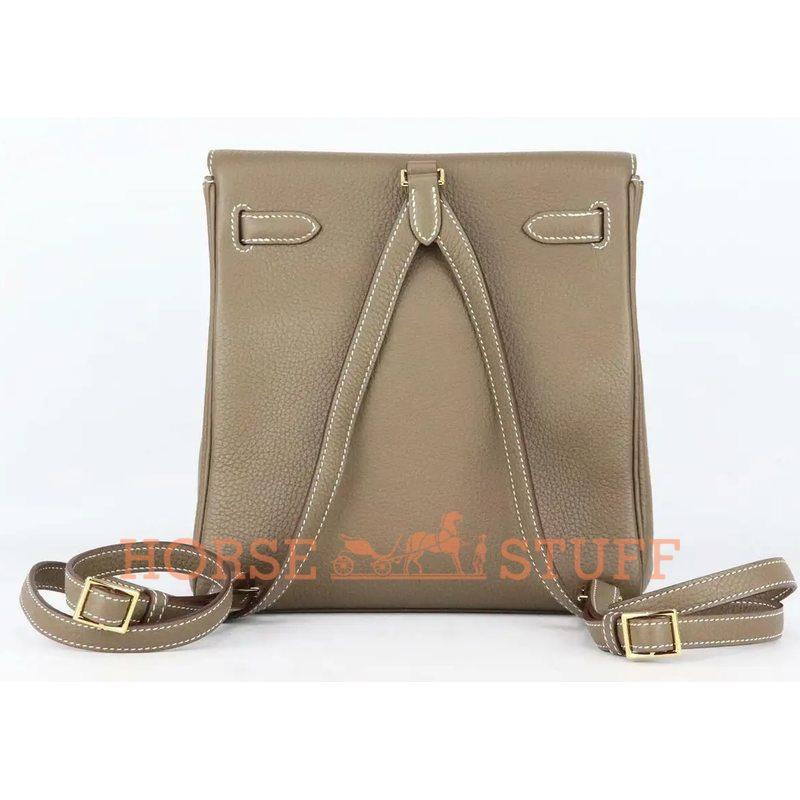 Hermes Kelly Ado II Backpack Etoupe Togo GHW