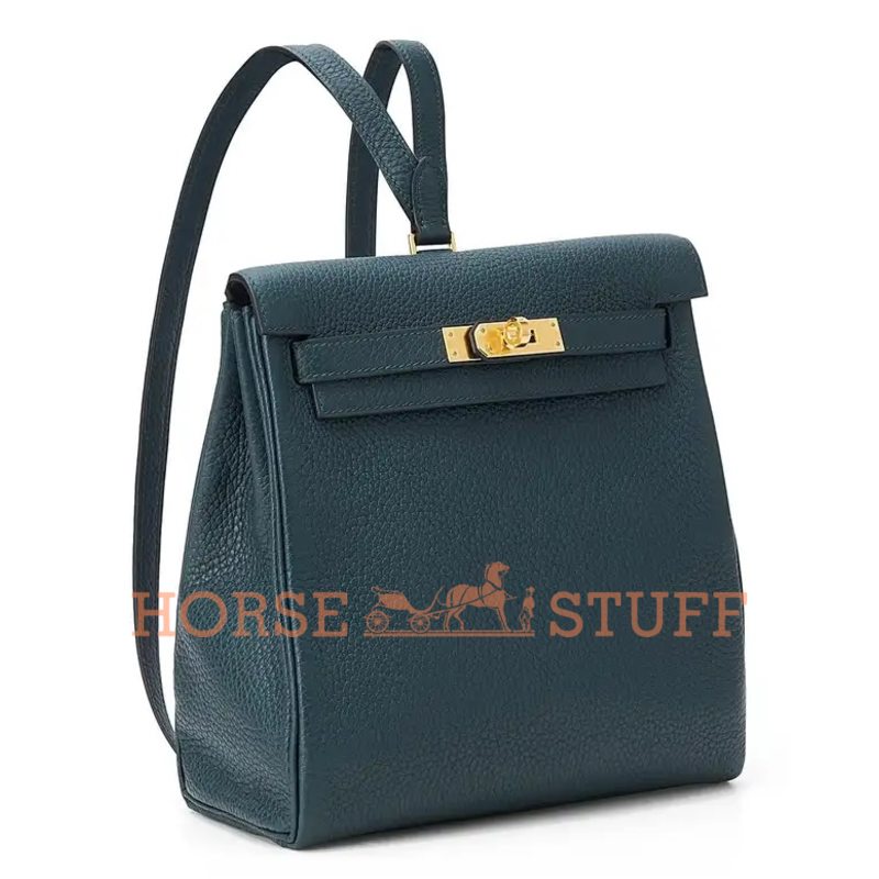 Hermes Kelly Ado II Backpack Vert Cypress Togo GHW