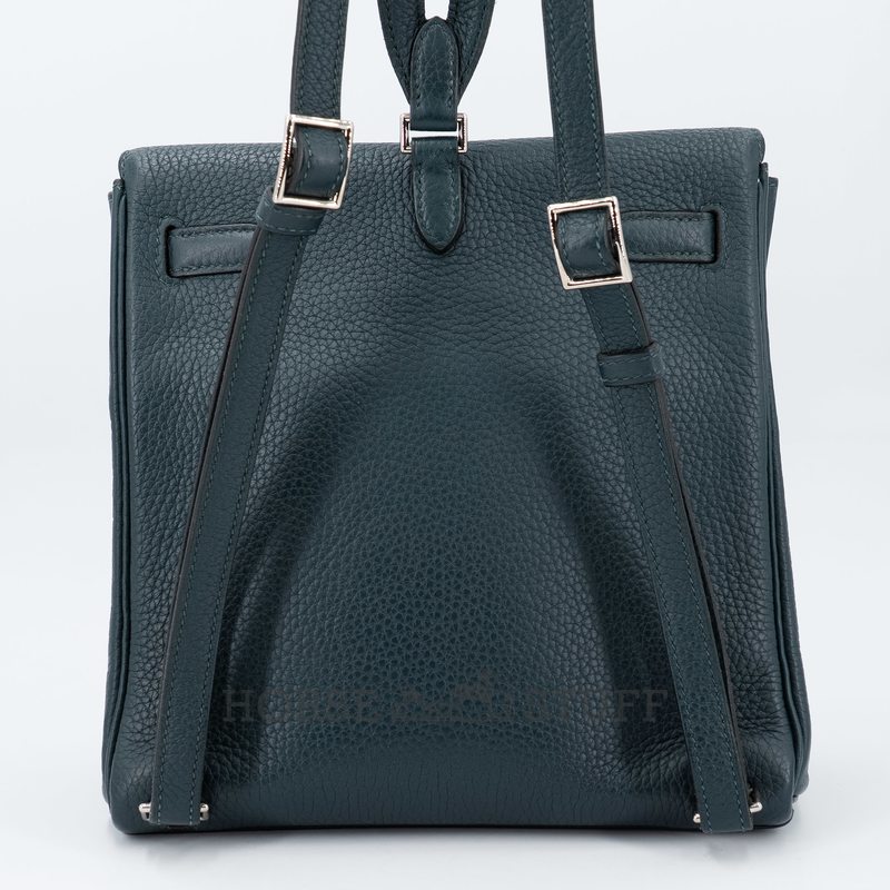 Hermes Kelly Ado II Backpack Vert Cypress Togo PHW