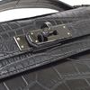 Hermès Kelly Cut Clutch Limited Edition " So Black " Black Matte Crocodile Alligator PVD ( black hardware )