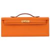 Hermès Kelly Cut Clutch Feu Epsom GHW