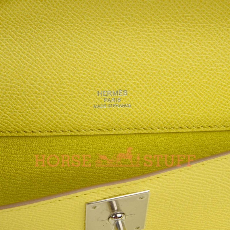 Hermès Kelly Cut Clutch Souffre Epsom PHW