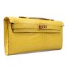 Hermès Kelly Cut Clutch Mimosa Matte Crocodile Alligator GHW