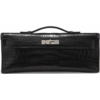 Hermès Kelly Cut Clutch Black Matte Crocodile Niloticus PHW