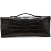 Hermès Kelly Cut Clutch Black Matte Crocodile Niloticus PHW