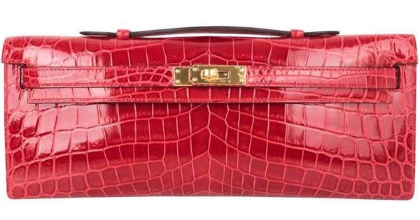 Hermès Kelly Cut Clutch Braise Lisse Crocodile Niloticus GHW from 100%  authentic materials!