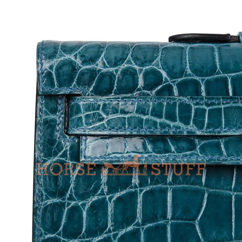 Hermès Kelly Cut Clutch Colvert Lisse Crocodile Niloticus GHW