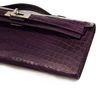 Hermès Kelly Cut Clutch Prune Lisse Crocodile Niloticus PHW