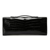 Hermès Kelly Cut Clutch Black Lisse Crocodile Niloticus PHW