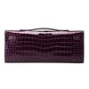 Hermès Kelly Cut Clutch Cassis Lisse Crocodile Porosus GHW