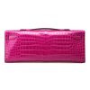 Hermès Kelly Cut Clutch Rose Scheherazade Lisse Crocodile Porosus PHW