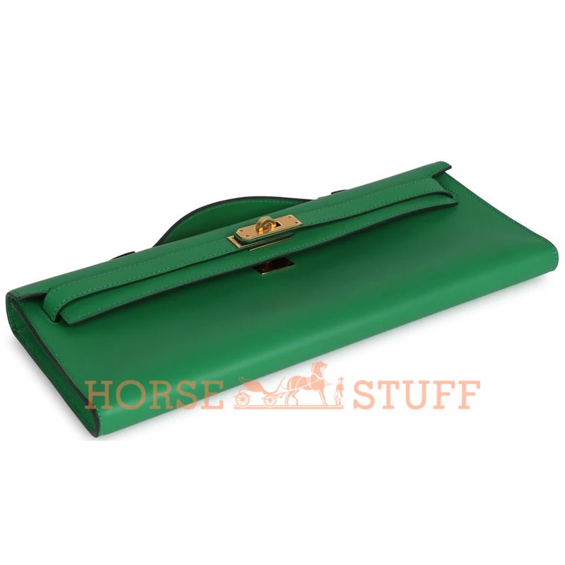 Hermès Kelly Cut Clutch Bambou Swift GHW