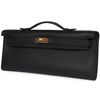 Hermès Kelly Cut Clutch Black Swift GHW