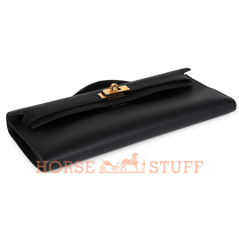 Hermès Kelly Cut Clutch Black Swift GHW