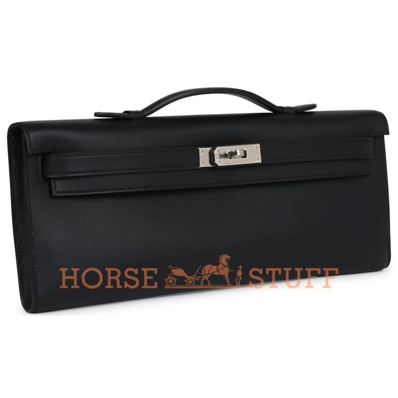 Hermès Kelly Cut Clutch Black Swift PHW