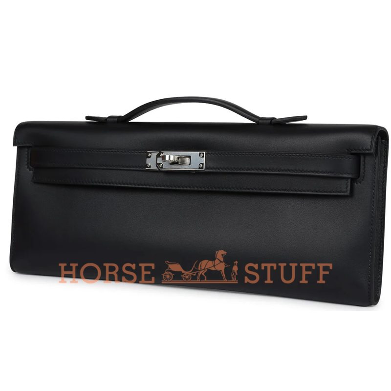 Hermès Kelly Cut Clutch Black Swift PHW