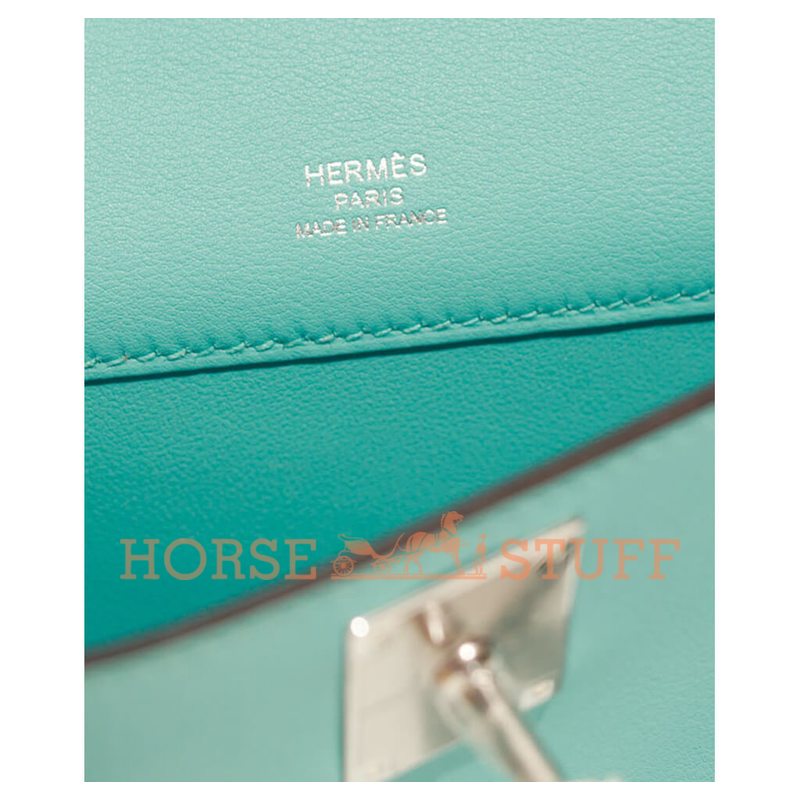 Hermès Kelly Cut Clutch Blue Atoll Swift PHW