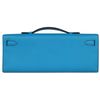 Hermès Kelly Cut Clutch Blue Zanzibar Swift GHW