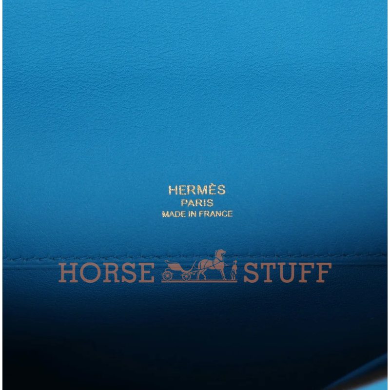 Hermès Kelly Cut Clutch Blue Zanzibar Swift GHW