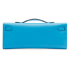 Hermès Kelly Cut Clutch Blue Zanzibar Swift PHW