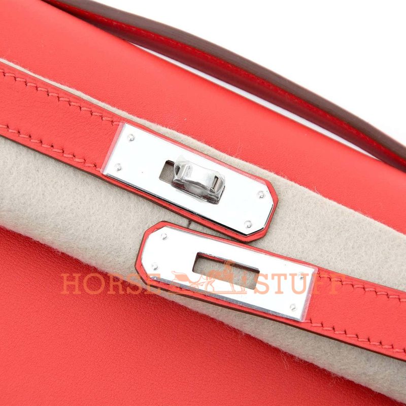 Hermès Kelly Cut Clutch Capucine Swift PHW