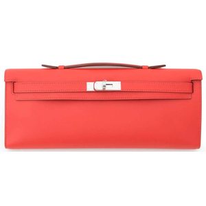 Hermès Kelly Cut Clutch Capucine Swift PHW